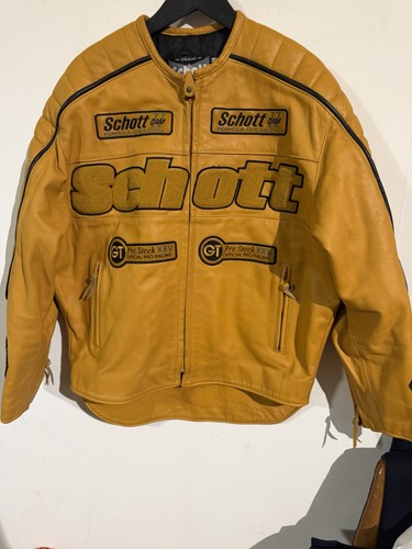 Giacca pelle schott giallo - giacca,