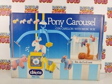 CHICCO PONY CAROUSEL CON CARILLON GIOCO VINTAGE 0-6 MESI NUOVO ANNI 80 CAVALLINI