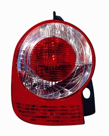 Fanale post bianco - post, bianco/rosso