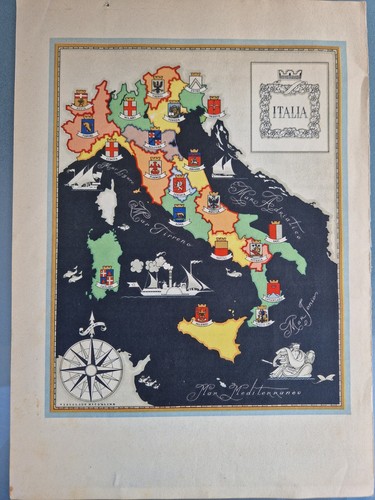 Vecchia cartina italia - cartina,