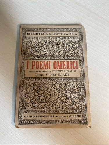 Poemi omerici libro v - i,