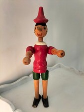 Antico Pinocchio  In Legno Vintage Epoca Anni 60