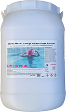 Limpia Pool MULTIFUNZIONE 6 AZIONI COMPRESSE 200 GR Cloro Acqua Piscine 5/25 KG