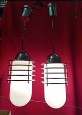 Coppia lampadari Opalino