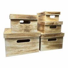 Scatole in legno con coperchio
