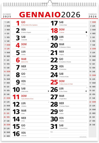 Calendario 2026 muro - calendario, da