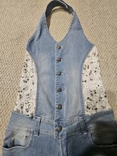 Salopette bambina jeans design