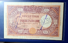500 lire  "Grande C " 22/07/1946  FALSO D'EPOCA
