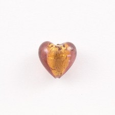 Perla cuore in vetro di Murano