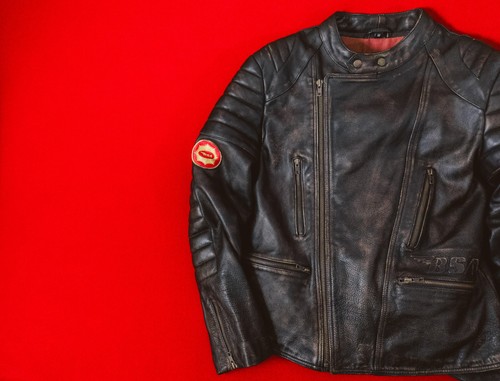 Giacca moto bsa uomo pelle - giacca,