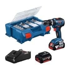 Bosch Professional GSB 18V-55 Trapano Avvitatore a Percussione con 82 Accessori 