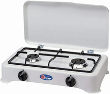 Fornello 2 Fuochi a Gas Metano per Uso Esterno Made in Italy - 5326GPM