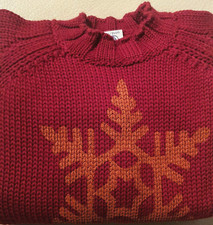 PETIT BATEAU Maglia in Lana Rosso Bordeaux Bambino 3 Anni - 94cm