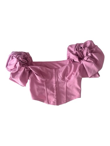 Crop top corsetto - , manica