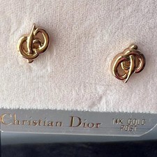 Orecchini oro CD monogramma