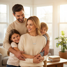 Collana famiglia con cuoricino