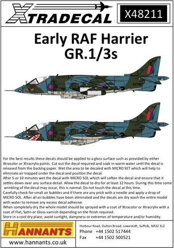 X48211 xtradecal early - xtradecal, 1:48