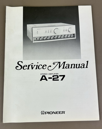 Pioneer a27 manuale - manuale, di