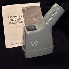 Lente di ingrandimento messa a fuoco. Per camera buia. Bausch & Lomb. Classico.