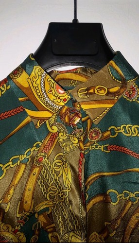 Camicia seta con motivo - in,