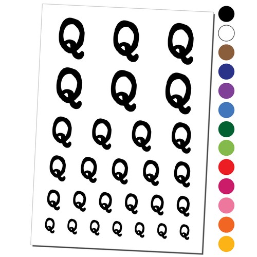 Lettera maiuscola simpatica - lettera, q