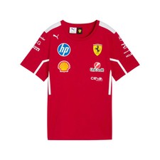 T-shirt Bambino Ragazzo Scuderia Ferrari HP F1 team Replica Sponsor 2025