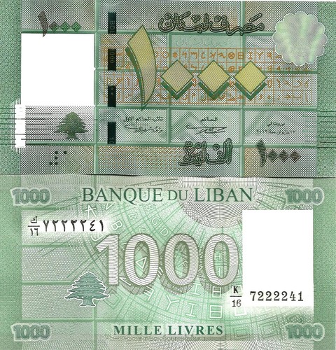 Libano 1000 sterline - , 2012