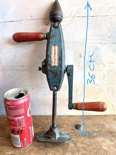 Trapano blu manuale vintage - manuale,