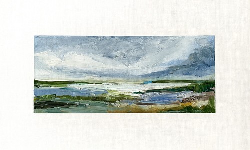 Dipinto paesaggio marino olio