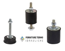 KIT 4PZ ANTIVIBRANTI IN GOMMA A PAVIMENTO PER MENSOLA FILETTATI M8-M10