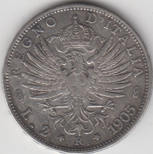 Coin 1905r italy silver - silver, 2