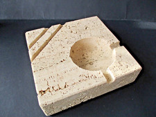 Posacenere scultura marmo travertino Fratelli Mannelli anni '70 Enzo Mari g 1918