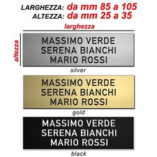 Targhetta Personalizzata L
