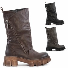 Stivali donna biker boots bassi anfibi motociclista scarpe casual TOOCOOL YG881