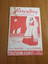 1943 SORRENTINA FISARMONICA MANDOLINO CANTO CURCI ED. D. CASLAR SPARTITO EPOCA