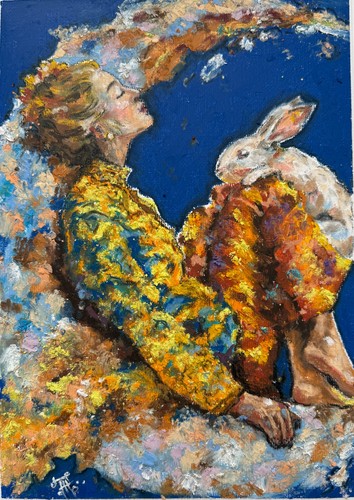 Donna sulla mezzaluna arte