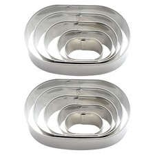  2 Sets Stampo Ovale Per