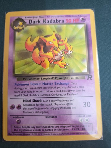 Pokémon dark kadabra tcg - pokémon,