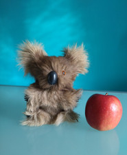 Raro peluche Koala, vintage, anni 80, colore marrone, altezza 16 cm.