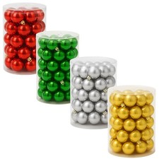 Set 25 palline ROSSE ORO