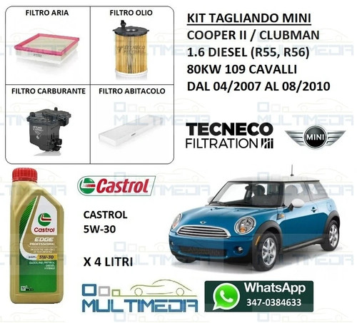 Kit tagliando filtri olio - filtri, e