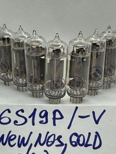 10x 6S19P (6S19P-V) GOLD GRID audiofilo sovietico URSS TRIODO (NUOVO, NOS, OTK)