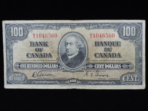 1937 100 dollars bank - $100,