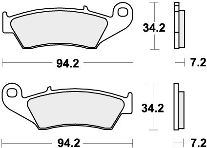 Pastiglie freno anteriori sbs - pastiglie,