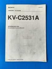 LIBRETTO DI ISTRUZIONI PER L'USO SONY TRINITRON TV A COLORI  KV-C2531A 1990