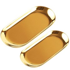 2 Pcs Vassoi Acciaio Inox Per