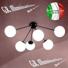 Plafoniera moderna nera - nera, luci