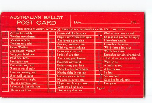 Novità cartolina elettorale