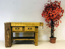 Banco Falegname stile vissuto per arredo in legno massello 140x80h90cm SU MISURA