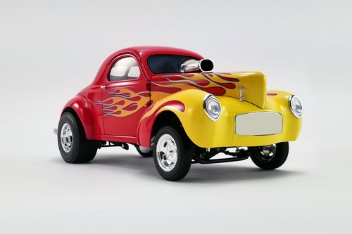 Willys 1941 gasser con - gasser, fiamme